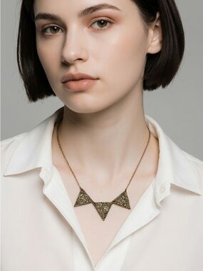 Pyrite 14k gold chain necklace